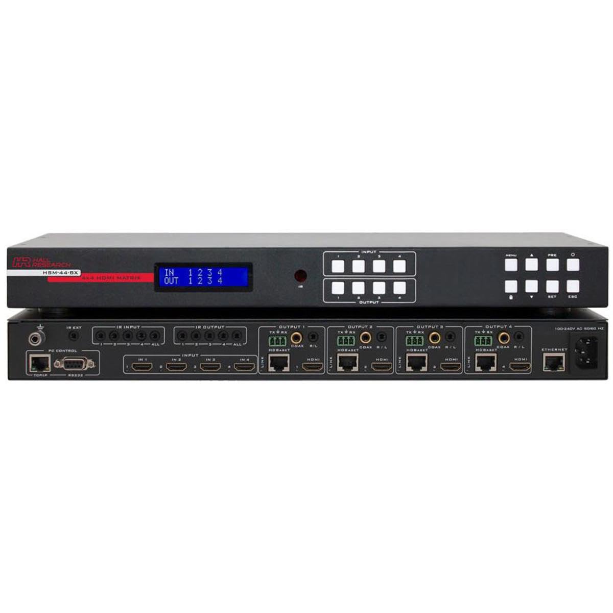 Amazon.com: Hall Technologies HSM-44-BX 4K 4X4 HDMI Matrix Switch